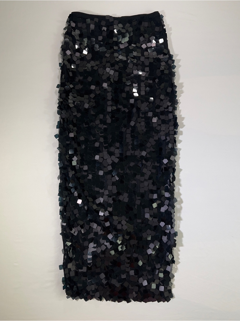 House of Harlow 1960 Black Sequin Maxi Skirt